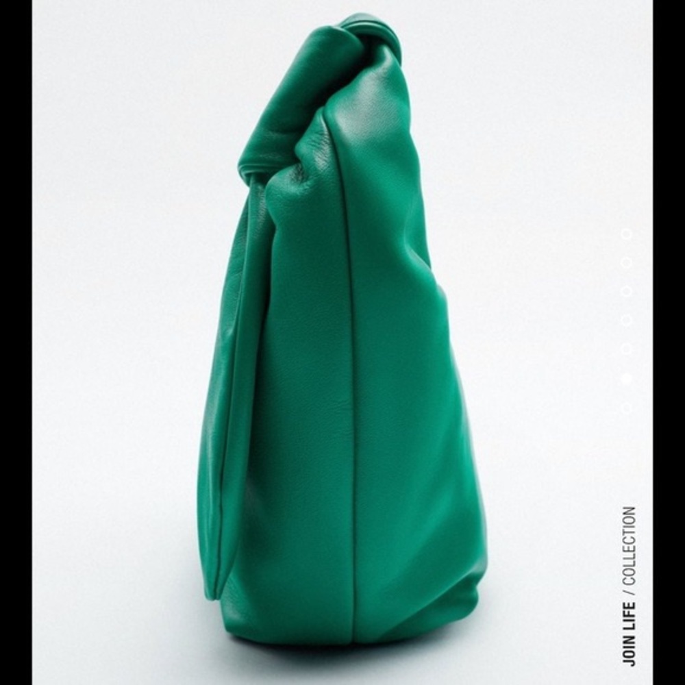 Zara blue green leather handbag - Picture 11 of 13